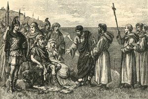 إنزال القديس أوغسطين في كينت ، 597 م ، 1890. بواسطة غير معروف