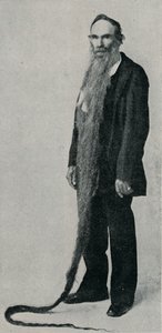 أطول لحية مسجلة ، 1896 ، 1910 بواسطة غير معروف
