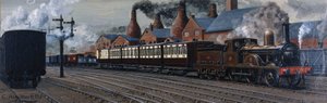The Manchester Express بالقرب من Stoke-on-Trent بواسطة غير معروف