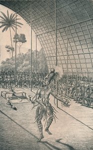 ال Mangbattu King Munsa يرقص قبل زوجاته والمحاربين ، c1870 ، 1903 بواسطة غير معروف