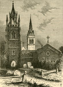الكنيسة الجنائزية والكنيسة الجديدة ، Woburn ، 1898. بواسطة غير معروف
