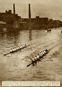 سباق أكسفورد وكامبريدج للقوارب ، لندن ، 1923 ، 1935. بواسطة غير معروف