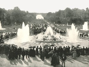 نوافير القصر ، فرساي ، فرنسا ، 1895. بواسطة غير معروف