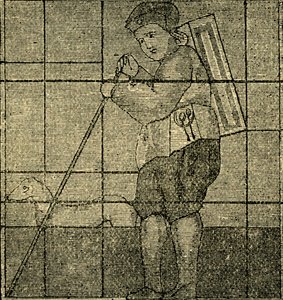 بيدلار وكلبه ، سابقًا في كنيسة لامبث ، c1878. بواسطة غير معروف