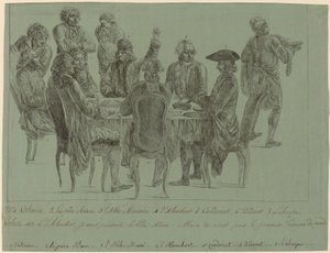 وجبة الفلاسفة بعد عام 1772. بواسطة غير معروف