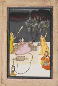 The Ragini Dhanasari Desi of the Raga Dipaka ، c1820 بواسطة غير معروف
