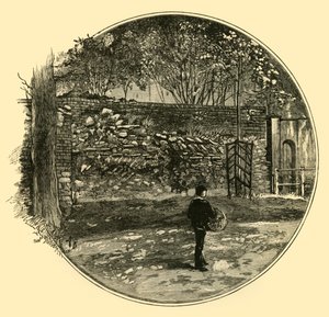 الجدار الروماني في دورشيستر ، 1898. بواسطة غير معروف