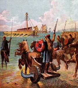 الرومان قهروا بريطانيا ، c1850 بواسطة غير معروف