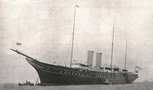 اليخت الملكي يغادر كاوز ، جزيرة وايت ، 6 أغسطس 1902. بواسطة غير معروف