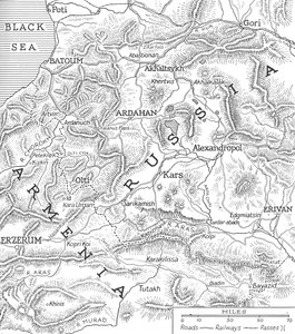 الحدود الروسية التركية ، 1915 بواسطة غير معروف