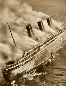 The SS LAtlantique على النار ، 1933 ، 1935. بواسطة غير معروف