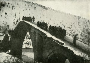 الأركان العامة للجيش الصربي في انسحابهم عبر ألبانيا ، 1919. بواسطة غير معروف
