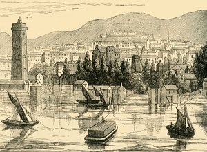 الجانب الجنوبي من نهر التايمز ، مأخوذ من شرفة أديلفي ، 1770 ، c1878. بواسطة غير معروف