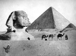 أبو الهول وهرم الجيزة ، مصر ، c1882 بواسطة غير معروف