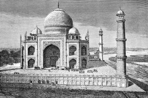 تاج محل ، أغرا ، الهند ، 1895 بواسطة غير معروف