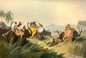 The Tiger Hunt ، c1808 ، 1901. بواسطة غير معروف