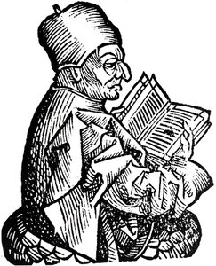 The Venerable Bede c673-735 ، اللاهوتي والباحث والمؤرخ الأنجلو ساكسوني ، 1493 بواسطة غير معروف