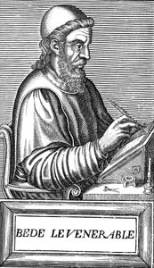 The Venerable Bede c673-735 ، اللاهوتي والباحث والمؤرخ الأنجلو ساكسوني ، c1584 بواسطة غير معروف
