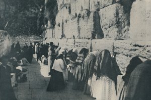 حائط المبكى: يوم الرثاء للمدينة المفقودة من آبائهم ، c1935. بواسطة غير معروف