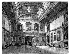 The Waterloo Room، Windsor Castle، c1888 بواسطة غير معروف