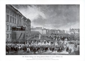 الانضمام إلى عرش فريدريك ويليام الرابع من بروسيا ، 15 أكتوبر 1840 ، 1900. بواسطة غير معروف