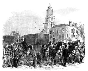 نقل الذهب الأسترالي من أرصفة الهند الشرقية إلى بنك إنجلترا ، لندن ، c1888 بواسطة غير معروف