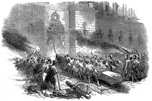 حشد اقتحام ارسنال في برلين ، ثورة في بروسيا ، مارس 1848 بواسطة غير معروف