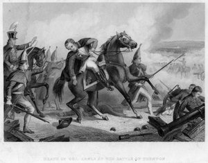 وفاة العقيد رولي في معركة ترينتون ، 1776 بواسطة غير معروف