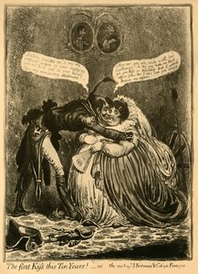 أول قبلة هذه العشر سنوات! - أو - لقاء بريتانيا والمواطن فرانسوا ، 1803 ، 1921. بواسطة غير معروف
