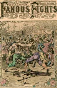 المعركة الأولى بين توم سبرينغ وجاك لانجان ، 1824 أواخر القرن التاسع عشر أو أوائل القرن العشرين بواسطة غير معروف
