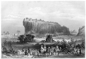 حصن تل جواليور ، الهند ، c1860 بواسطة غير معروف
