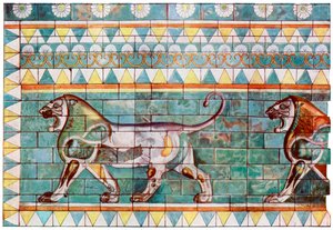 إفريز الأسد من قصر الملك داريوس الشتوي في سوسة ، إيران ، 1933-1934 بواسطة غير معروف