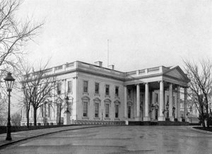 الرواق الشمالي للبيت الأبيض ، واشنطن العاصمة ، الولايات المتحدة الأمريكية ، 1908 بواسطة غير معروف