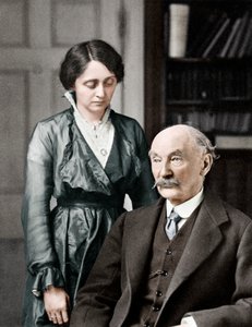 توماس هاردي ، شاعر إنجليزي ، روائي ومسرحي مع زوجته الثانية ، فلورنسا ، 1912-1928 بواسطة غير معروف