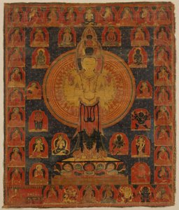 ألف Chenresi المسلحة ألف ، شكل كوني من Bodhisattva Avalokiteshvara ، القرن الرابع عشر. بواسطة غير معروف