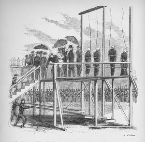 شنق ثلاثة رجال وامرأة شنقوا لاغتيال لينكولن ، c1865 ، 1938 بواسطة غير معروف