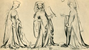 ثلاث شابات ، c1400 ، 1943. بواسطة غير معروف