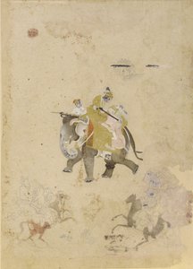 صيد النمور ، القرن الثامن عشر. بواسطة غير معروف