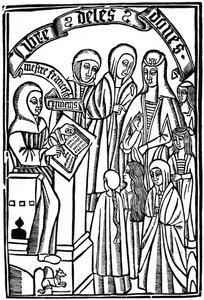 صفحة العنوان إلى Libre de les Dones of Cardinal Ximenes ، برشلونة ، 1495 ، 1964. بواسطة غير معروف
