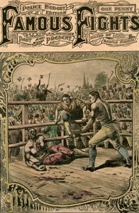 يقاتل توم سبرينغز الثاني مع جاك لانجان ، 1824 أواخر القرن التاسع عشر أو أوائل القرن العشرين بواسطة غير معروف