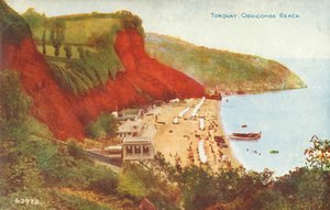 Torquay ، شاطئ Oddicombe ، أواخر القرن التاسع عشر وأوائل القرن العشرين. بواسطة غير معروف