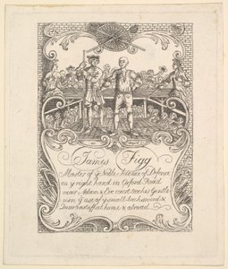 بطاقة تجارية لجيمس فيغ ، 1790. بواسطة غير معروف