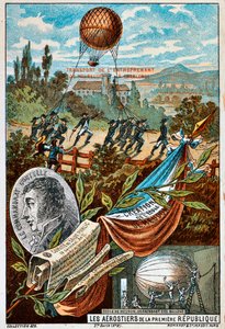 نقل البالون المنتسب من Mauberge إلى Charleroi ، 1794 1890s. بواسطة غير معروف