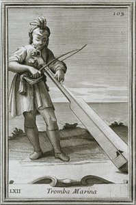 ترومشيت بوق بحري ، نقش من كتاب F. Bonannis خزانة توافقية ، روما ، 1722 ، 1948 بواسطة غير معروف