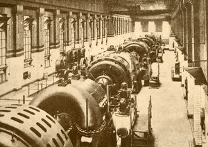 مولدات توربو في Neasden Power House ، متروبوليتان للسكك الحديدية ، 1930. بواسطة غير معروف