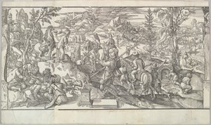 جنود أتراك في راحة من إفريز Ces Moeurs et fachons de faire de Turcz Customs ...، 1553. بواسطة غير معروف