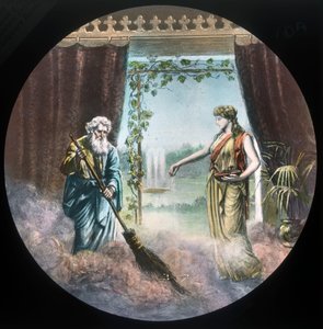 استخدام الماء لإخماد الحريق ، c1910. بواسطة غير معروف