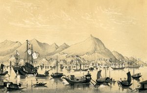 فيكتوريا تاون ، جزيرة هونغ كونغ ، 1847 بواسطة غير معروف