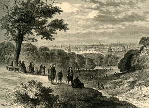 منظر من وان تري هيل ، غرينيتش بارك ، عام 1846 ، c1878. بواسطة غير معروف