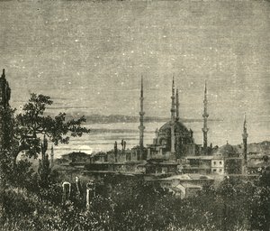 مشهد في أدرنة - مسجد سليم الثاني ، 1890. بواسطة غير معروف